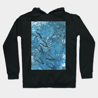 Art Acrylic artwork painting fish sea Hoodie